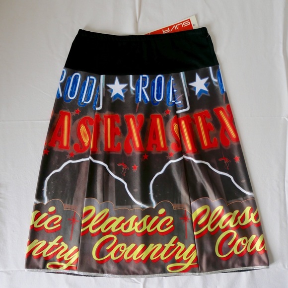Suva Wear Texas Print A-line skirt XS - Rare Find - Picture 4 of 6